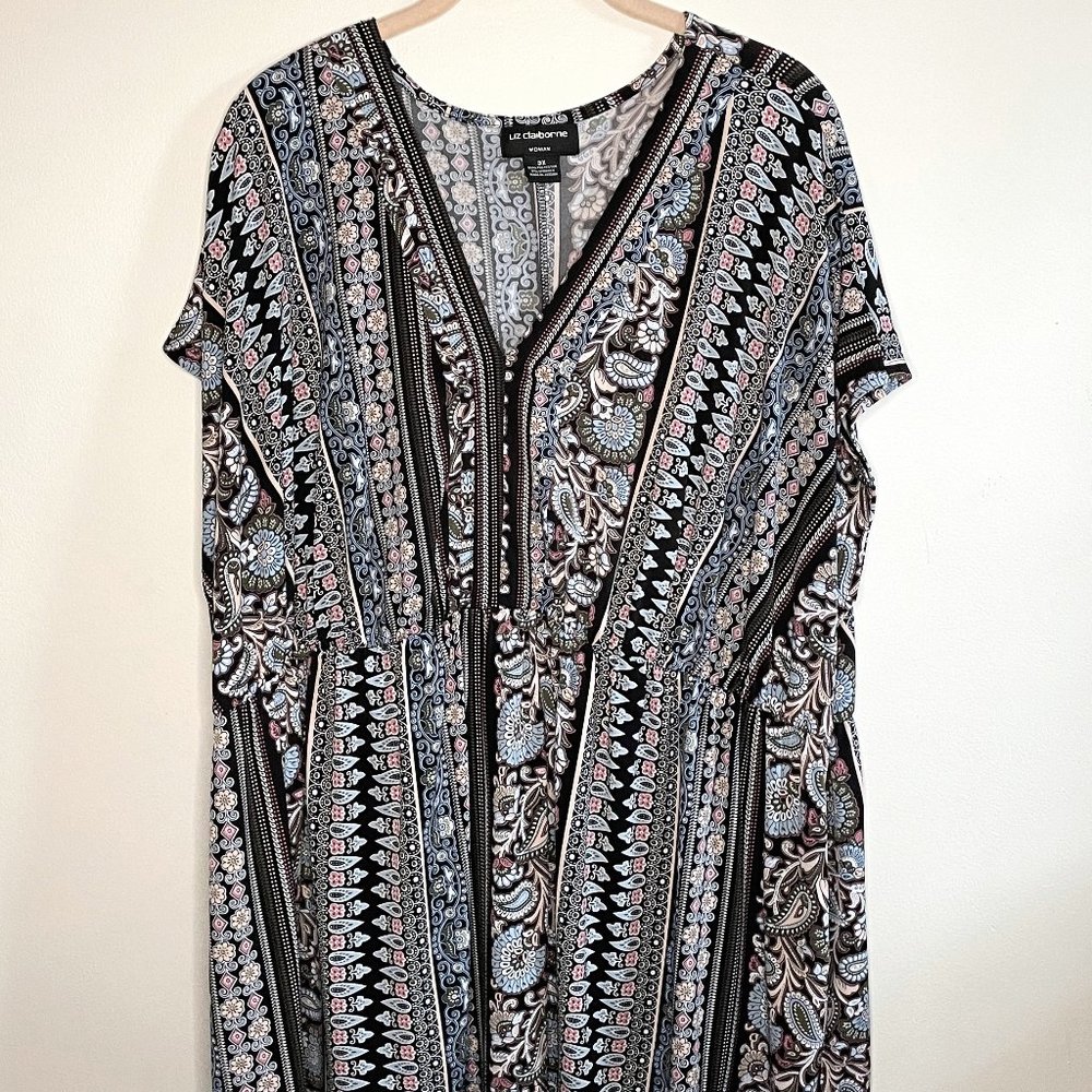 Liz Claiborne Patterned 3X Shirt